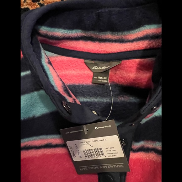 Eddie Bauer Girls Quest Fleece Pullover NWT - Picture 6 of 7